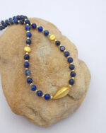 Lapis Lazuli Necklace with Gold Plated Silver