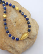 Lapis Lazuli Necklace with Gold Plated Silver
