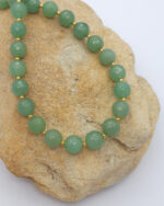 Green Aventurine Necklace with Gold Plated Silver 925 Green Aventurine Necklace with Gold Plated Silver 925