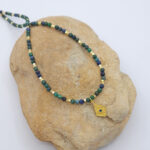 Azurite and Gold Plated Silver necklace