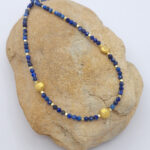 Lapis Lazuli Necklace with Gold Plated Silver