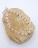 Rose Quartz Necklace with Gold Plated Silver Rose Quartz Necklace with Gold Plated Silver
