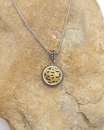 Byzantine pendant made of silver 925 with gold-plated elements Byzantine pendant made of silver 925 with gold-plated elements