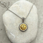 Byzantine pendant made of silver 925 with gold-plated elements