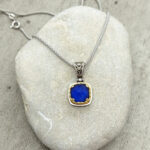 Byzantine pendant of 925 silver with Lapis