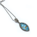 Byzantine Pendant with Cooper Turquoise and silver 925