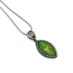 Byzantine Pendant with Cooper Turquoise and silver 925