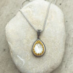 Βυζαντινό μενταγιόν από Ασήμι 925 με  Mother of Pearl