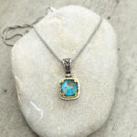Byzantine Pendant with Cooper Turquoise and silver 925