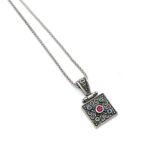 Byzantine pendant made of silver 925 and zircon