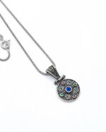 Byzantine pendant made of Sterling silver and zircon Byzantine pendant made of Sterling silver and zircon