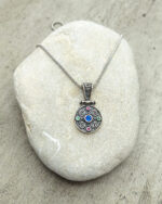 Byzantine pendant made of Sterling silver and zircon Byzantine pendant made of Sterling silver and zircon