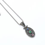 Byzantine pendant made of silver 925 and zircon