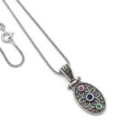 Byzantine pendant made of silver 925 and zircon