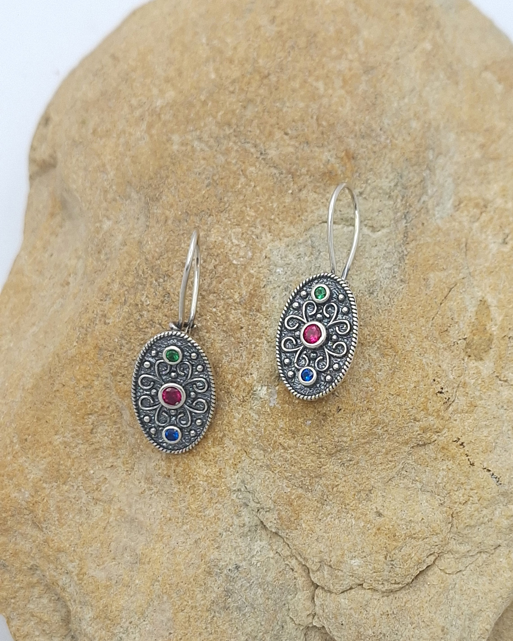 Handmade Byzantine Earrings from Sterling Silver Handmade Byzantine Earrings from Sterling Silver