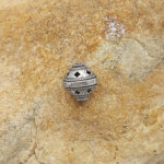 Handmade Silver Bead with Perforated Pattern