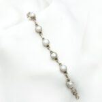 Handmade Silver Bracelet with Natural Pearls