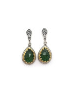 Byzantine Earrings with Zircon and 925 Silver with gold-plated elements Byzantine Earrings with Zircon and 925 Silver with gold-plated elements