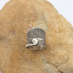 Silver Ring with Embossed Designs