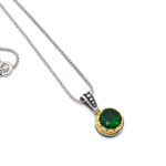 Byzantine pendant with zircon and silver 925