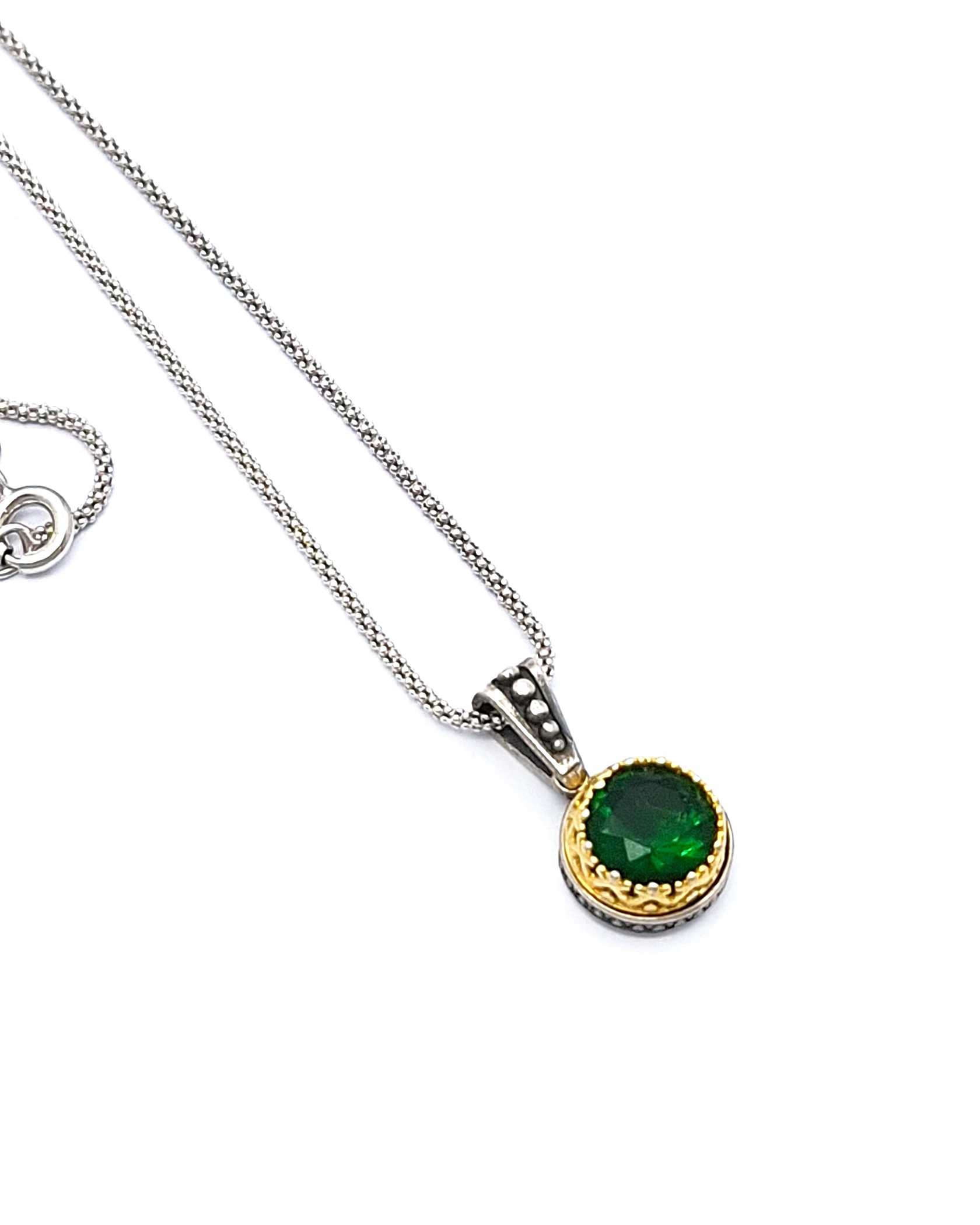 Byzantine pendant with zircon and silver 925 Byzantine pendant with zircon and silver 925