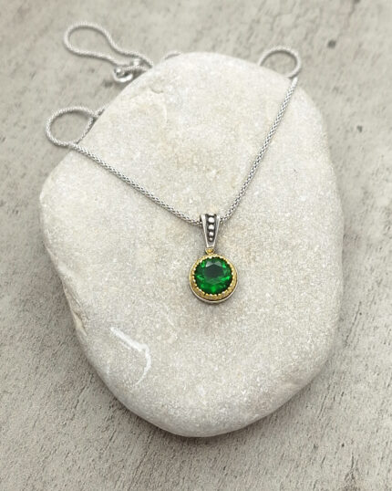 Byzantine pendant with zircon and silver 925 Byzantine pendant with zircon and silver 925