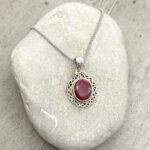 Handmade Ruby Pendant in 925 Silver