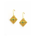 Handmade Byzantine Earrings from Gold Plated Silver (Αντιγραφή)