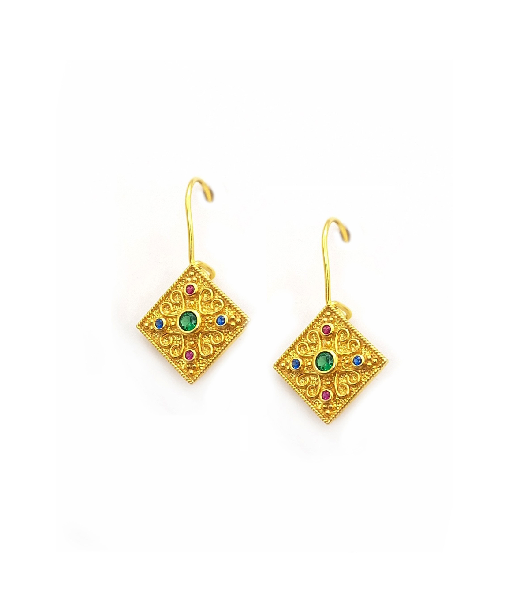 Handmade Byzantine Earrings from Gold Plated Silver (Αντιγραφή) Handmade Byzantine Earrings from Gold Plated Silver (Αντιγραφή)