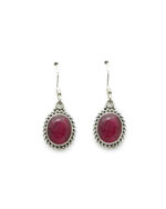Handmade Silver Earrings with Rubies Handmade Silver Earrings with Rubies