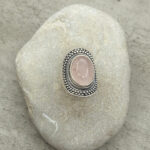 Handmade Silver Ring with Rose Quartz