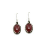 Handmade 925 Sterling Silver Earrings with Kambaba Jasper Semi-Precious Stone