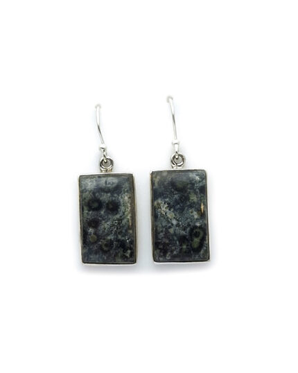 Handmade 925 Sterling Silver Earrings with Kambaba Jasper Semi-Precious Stone