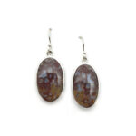 Handmade 925 Sterling Silver Earrings with Kambaba Jasper Semi-Precious Stone