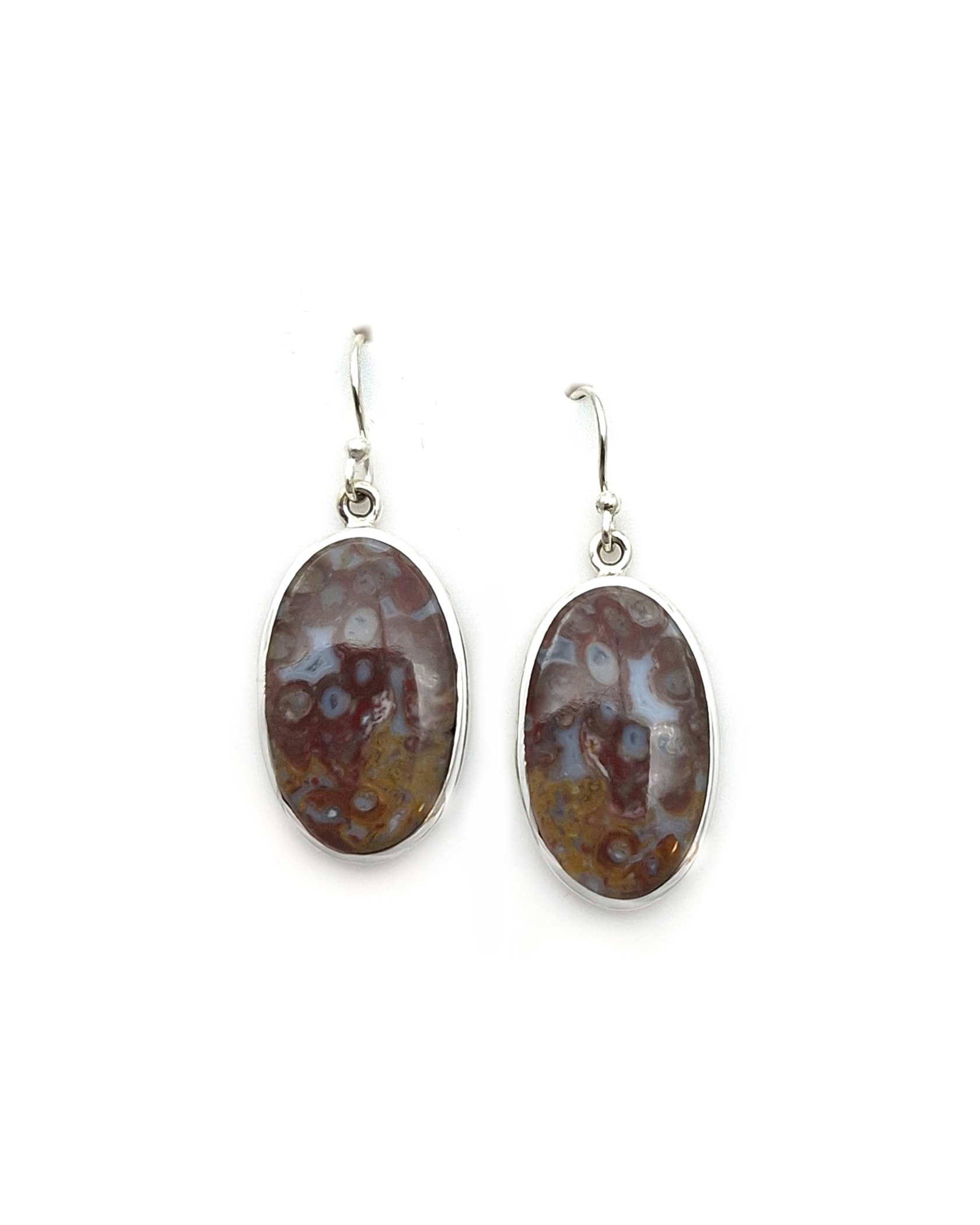 Handmade 925 Sterling Silver Jasper Earrings Handmade 925 Sterling Silver Jasper Earrings