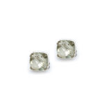 Handmade Sterlig Silver Clip Earrings with Green Amethyst