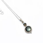Handmade 925 Sterling Silver Box Pendant with Rose Quartz