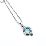 Χειροποίητο Μενταγιόν από Ασήμι 925 με Blue Topaz