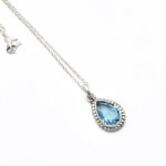 Handmade 925 Sterling Silver Blue Topaz Pendant