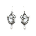 Handmade Mermaid Pendant in 925 Sterling Silver with Pearl