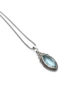 Handmade 925 Sterling Silver Blue Topaz Pendant Handmade 925 Sterling Silver Blue Topaz Pendant