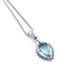 Handmade 925 Sterling Silver Blue Topaz Pendant