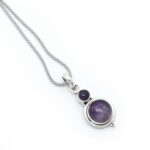 Handmade Silver Pendant with Amethyst