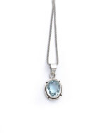 Handmade 925 Sterling Silver Blue Topaz Pendant Handmade 925 Sterling Silver Blue Topaz Pendant