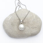 Handmade sterling silver pendant with pearl