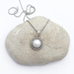 Handmade Sterling Silver Pendant with Pearl