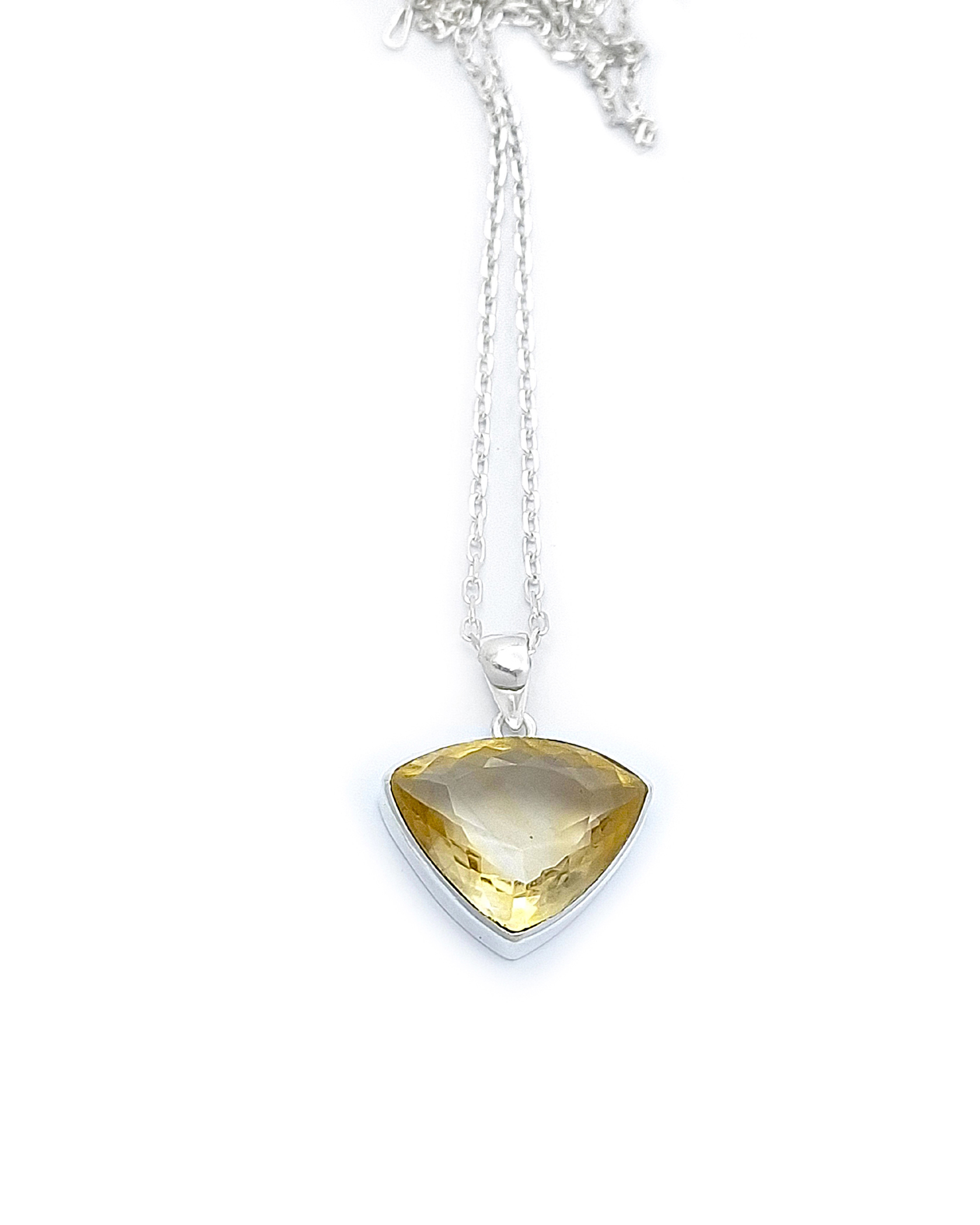Handmade 925 Silver Pendant with Citrine semi precious stone Handmade 925 Silver Pendant with Citrine semi precious stone