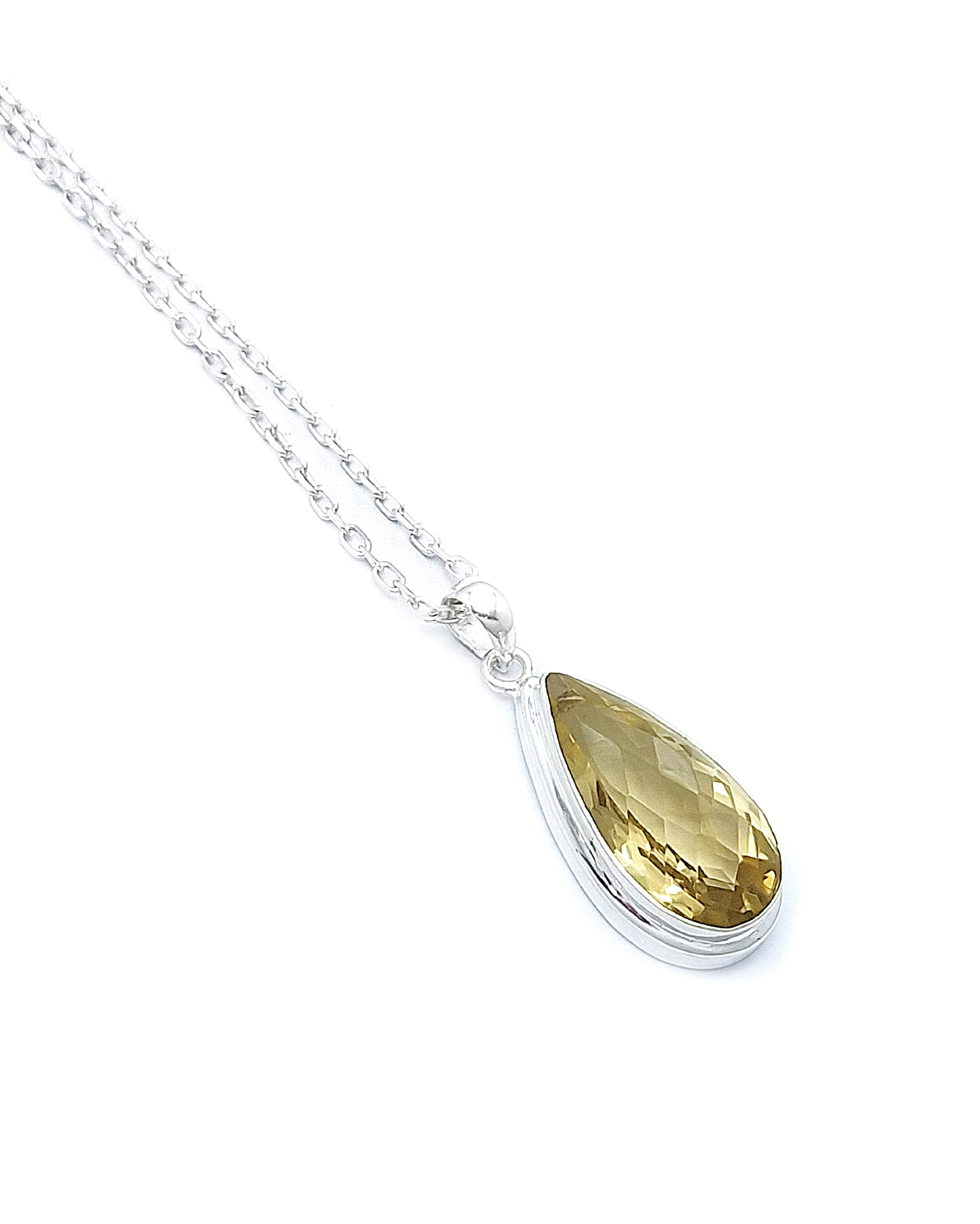 Handmade 925 Silver Pendant with Citrine semi precious stone Handmade 925 Silver Pendant with Citrine semi precious stone