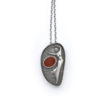 Handmade 925 Silver Pendant with Citrine semi precious stone