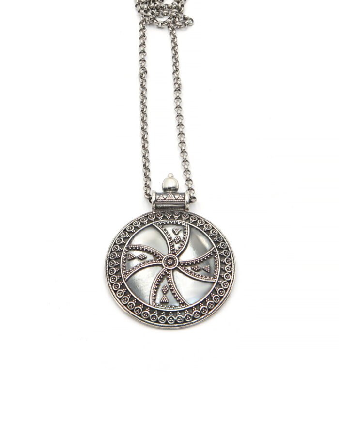 Handmade Ethnic pendant made of 925 silver
